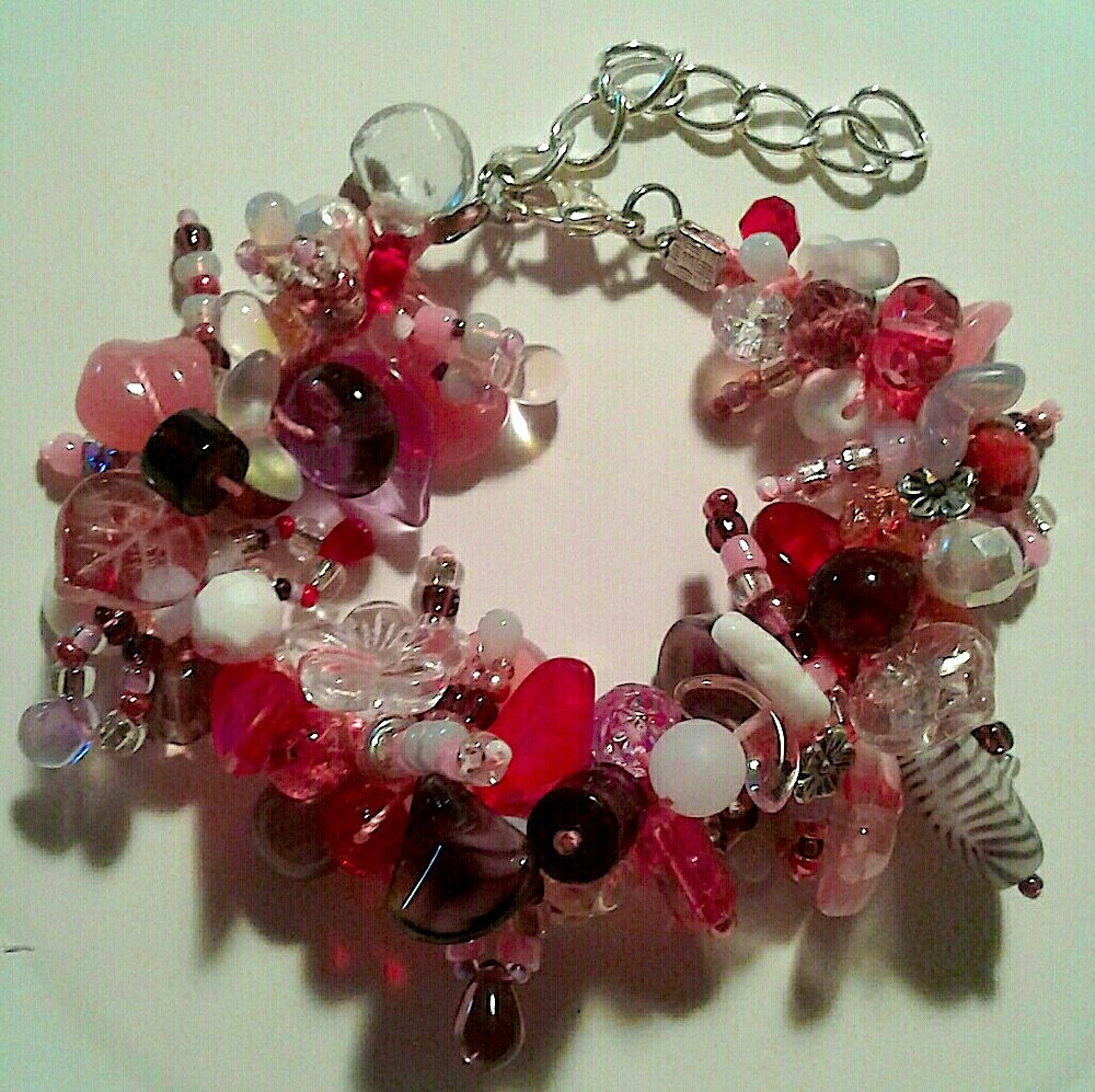 “Beads Oh My”: fingerweave bracelet - Picture 1 of 1
